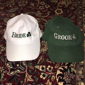 Bride & Groom Irish Baseball Matching Hats